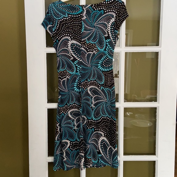 Jones New York Surplice Top Ruched Dress Women's Size 10 - Picture 2 of 4